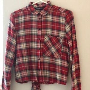 Zara cropped flannel